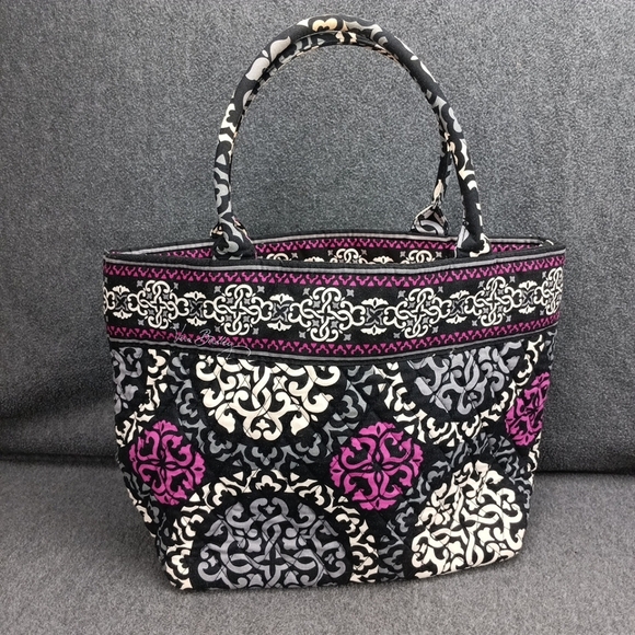 Vera Bradley Handbags - Vera Bradley “Canterberry Magenta” Small Open Top Tote Bag - Retired - EUC